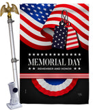 Remember Memorial Day - Patriotic Americana Vertical Impressions Decorative Flags HG111096 Made In USA