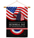 Remember Memorial Day - Patriotic Americana Vertical Impressions Decorative Flags HG111096 Made In USA