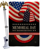 Remember Memorial Day - Patriotic Americana Vertical Impressions Decorative Flags HG111096 Made In USA