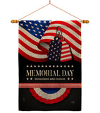 Remember Memorial Day - Patriotic Americana Vertical Impressions Decorative Flags HG111096 Made In USA