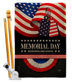 Remember Memorial Day - Patriotic Americana Vertical Impressions Decorative Flags HG111096 Made In USA