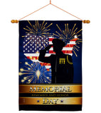 Honor Patriotic - Patriotic Americana Vertical Impressions Decorative Flags HG111097 Made In USA