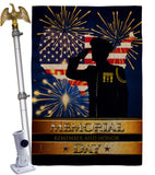 Honor Patriotic - Patriotic Americana Vertical Impressions Decorative Flags HG111097 Made In USA