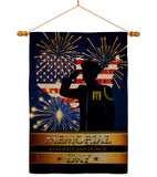 Honor Patriotic - Patriotic Americana Vertical Impressions Decorative Flags HG111097 Made In USA