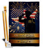 Honor Patriotic - Patriotic Americana Vertical Impressions Decorative Flags HG111097 Made In USA