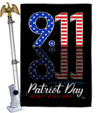 September 11 - Patriotic Americana Vertical Impressions Decorative Flags HG111102 Made In USA