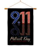 September 11 - Patriotic Americana Vertical Impressions Decorative Flags HG111102 Made In USA