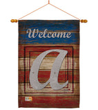 Patriotic A Initial - Patriotic Americana Vertical Impressions Decorative Flags HG130105 Made In USA