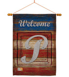 Patriotic P Initial - Patriotic Americana Vertical Impressions Decorative Flags HG130120 Made In USA