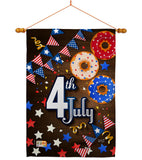 4th July - Patriotic Americana Vertical Impressions Decorative Flags HG137203 Made In USA