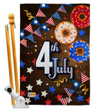 4th July - Patriotic Americana Vertical Impressions Decorative Flags HG137203 Made In USA