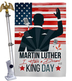 Martin Luther King Day - Patriotic Americana Vertical Impressions Decorative Flags HG137381 Made In USA