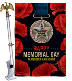 Honor Our Hero - Patriotic Americana Vertical Impressions Decorative Flags HG137497 Made In USA