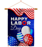 Labor Day Balloon - Patriotic Americana Vertical Impressions Decorative Flags HG137567 Made In USA