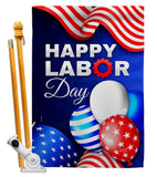 Labor Day Balloon - Patriotic Americana Vertical Impressions Decorative Flags HG137567 Made In USA