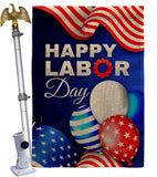 Labor Day Balloon - Patriotic Americana Vertical Impressions Decorative Flags HG137567 Made In USA