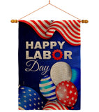Labor Day Balloon - Patriotic Americana Vertical Impressions Decorative Flags HG137567 Made In USA