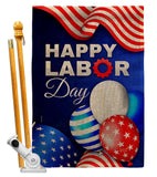 Labor Day Balloon - Patriotic Americana Vertical Impressions Decorative Flags HG137567 Made In USA