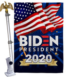 Biden 2020 - Patriotic Americana Vertical Impressions Decorative Flags HG170074 Made In USA