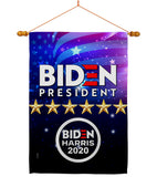 Biden Harris - Patriotic Americana Vertical Impressions Decorative Flags HG170126 Made In USA