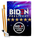 Biden Harris - Patriotic Americana Vertical Impressions Decorative Flags HG170126 Made In USA