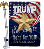 Trump Fight For You - Patriotic Americana Vertical Impressions Decorative Flags HG170132 Made In USA