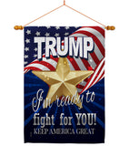 Trump Fight For You - Patriotic Americana Vertical Impressions Decorative Flags HG170132 Made In USA