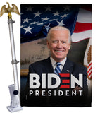 Biden President 2020 - Patriotic Americana Vertical Impressions Decorative Flags HG170136 Made In USA