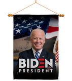 Biden President 2020 - Patriotic Americana Vertical Impressions Decorative Flags HG170136 Made In USA