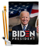 Biden President 2020 - Patriotic Americana Vertical Impressions Decorative Flags HG170136 Made In USA