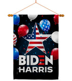 Biden Harris - Patriotic Americana Vertical Impressions Decorative Flags HG170143 Made In USA