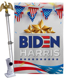 Biden Harris For 2020 - Patriotic Americana Vertical Impressions Decorative Flags HG170144 Made In USA