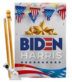 Biden Harris For 2020 - Patriotic Americana Vertical Impressions Decorative Flags HG170144 Made In USA