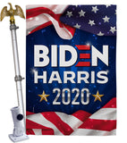 US Biden Harris - Patriotic Americana Vertical Impressions Decorative Flags HG170145 Made In USA