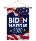 US Biden Harris - Patriotic Americana Vertical Impressions Decorative Flags HG170145 Made In USA