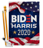 US Biden Harris - Patriotic Americana Vertical Impressions Decorative Flags HG170145 Made In USA