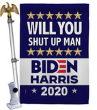 Shut Up Man - Patriotic Americana Vertical Impressions Decorative Flags HG170150 Made In USA