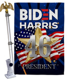 Biden Harris 46 - Patriotic Americana Vertical Impressions Decorative Flags HG170159 Made In USA