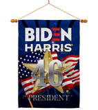 Biden Harris 46 - Patriotic Americana Vertical Impressions Decorative Flags HG170159 Made In USA