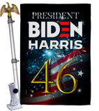 President 46 Biden - Patriotic Americana Vertical Impressions Decorative Flags HG170160 Made In USA