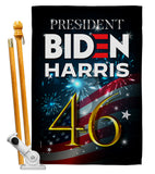 President 46 Biden - Patriotic Americana Vertical Impressions Decorative Flags HG170160 Made In USA