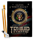 President Trump Best Ever - Patriotic Americana Vertical Impressions Decorative Flags HG170178 Made In USA