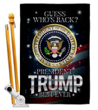 President Trump Best Ever - Patriotic Americana Vertical Impressions Decorative Flags HG170178 Made In USA