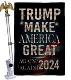 Make America Great Again 2024 - Patriotic Americana Vertical Impressions Decorative Flags HG170179 Made In USA