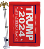 Trump Take America Back 2024 - Patriotic Americana Vertical Impressions Decorative Flags HG170180 Made In USA