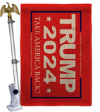 Trump Take America Back 2024 - Patriotic Americana Vertical Impressions Decorative Flags HG170180 Made In USA