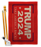 Trump Take America Back 2024 - Patriotic Americana Vertical Impressions Decorative Flags HG170180 Made In USA