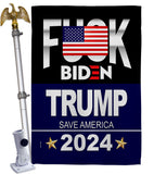 Fuck Biden Save America - Patriotic Americana Vertical Impressions Decorative Flags HG170188 Made In USA