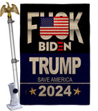 Fuck Biden Save America - Patriotic Americana Vertical Impressions Decorative Flags HG170188 Made In USA