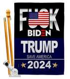 Fuck Biden Save America - Patriotic Americana Vertical Impressions Decorative Flags HG170188 Made In USA